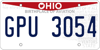 OH license plate GPU3054