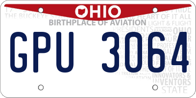 OH license plate GPU3064