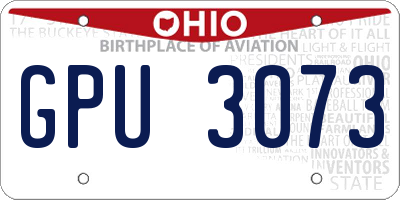 OH license plate GPU3073