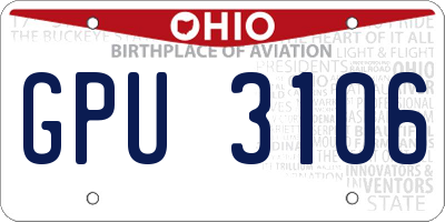 OH license plate GPU3106