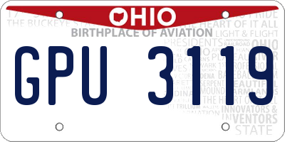 OH license plate GPU3119
