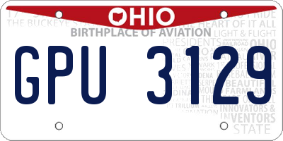 OH license plate GPU3129