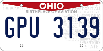 OH license plate GPU3139