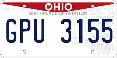 OH license plate GPU3155