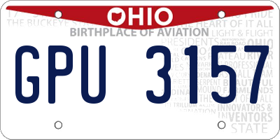 OH license plate GPU3157