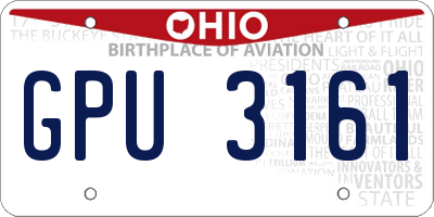 OH license plate GPU3161