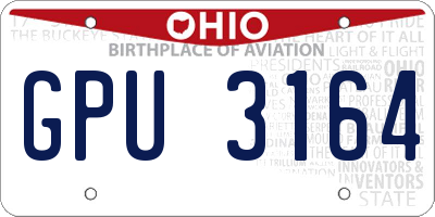 OH license plate GPU3164