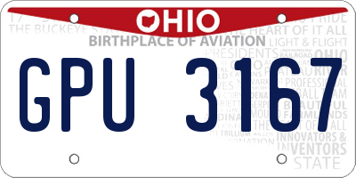 OH license plate GPU3167