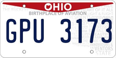 OH license plate GPU3173