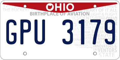 OH license plate GPU3179