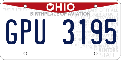 OH license plate GPU3195