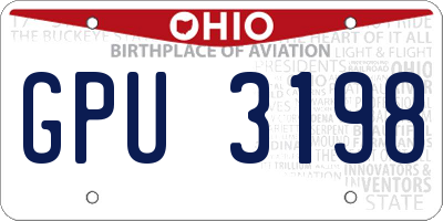 OH license plate GPU3198