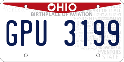 OH license plate GPU3199