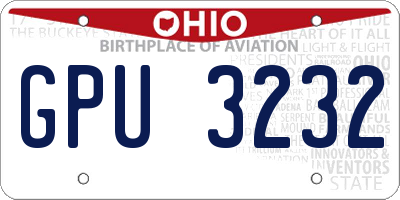 OH license plate GPU3232