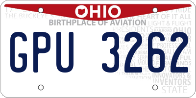 OH license plate GPU3262