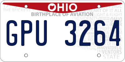 OH license plate GPU3264