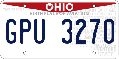OH license plate GPU3270