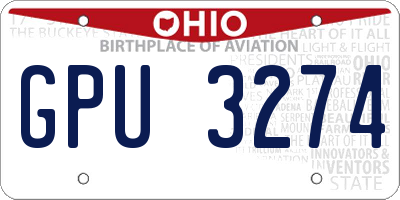 OH license plate GPU3274