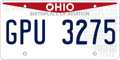 OH license plate GPU3275