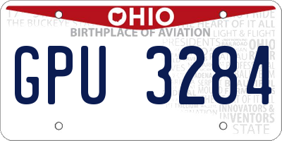 OH license plate GPU3284