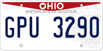 OH license plate GPU3290