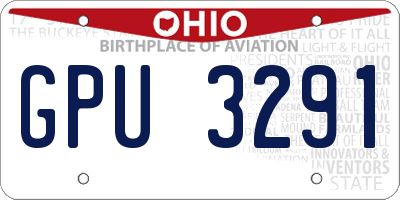 OH license plate GPU3291