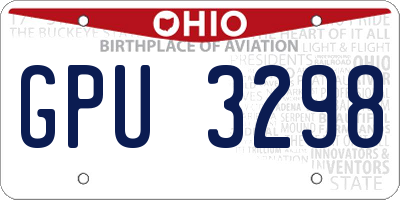 OH license plate GPU3298