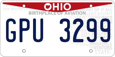 OH license plate GPU3299