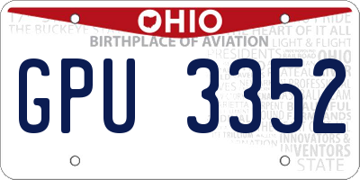 OH license plate GPU3352
