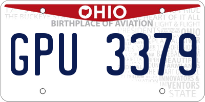 OH license plate GPU3379