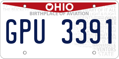 OH license plate GPU3391