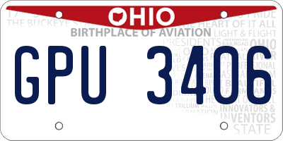 OH license plate GPU3406