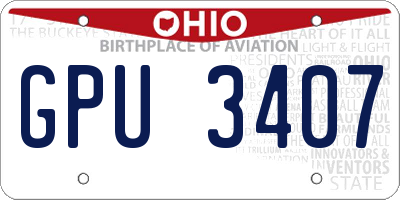 OH license plate GPU3407