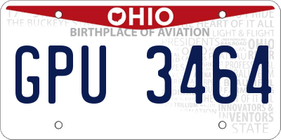 OH license plate GPU3464