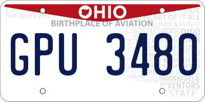 OH license plate GPU3480
