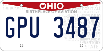 OH license plate GPU3487