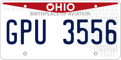OH license plate GPU3556