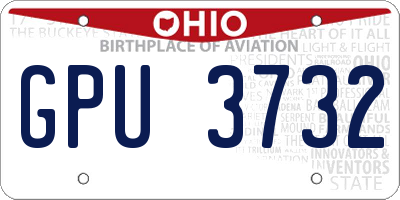 OH license plate GPU3732
