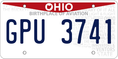 OH license plate GPU3741