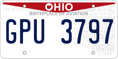 OH license plate GPU3797