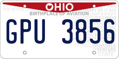 OH license plate GPU3856
