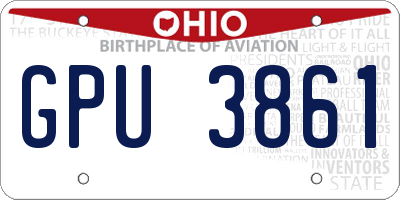 OH license plate GPU3861