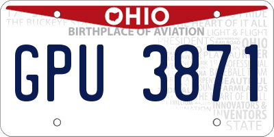 OH license plate GPU3871