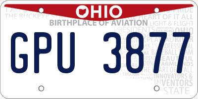 OH license plate GPU3877