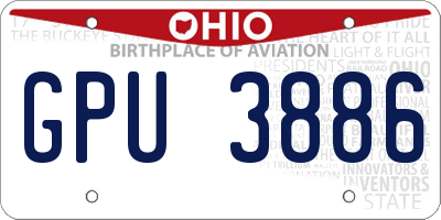 OH license plate GPU3886