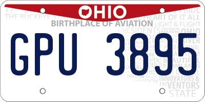 OH license plate GPU3895
