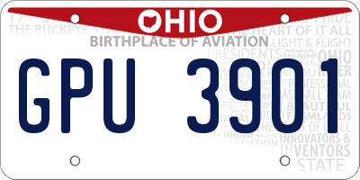OH license plate GPU3901