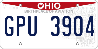 OH license plate GPU3904