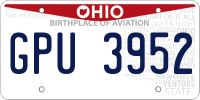 OH license plate GPU3952