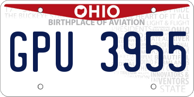 OH license plate GPU3955